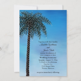 Invitación Palm Tree Wedding Invitar acuarela