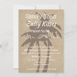 Invitación Palm Trees & Beach Sand Boda