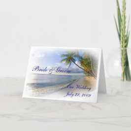 Invitación Palm Trees & Beach Wedding Invitation