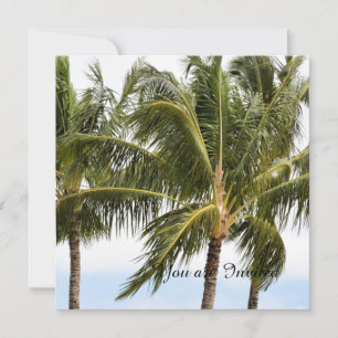 Invitación Palm Trees Tropical Kauai Cumpleaños