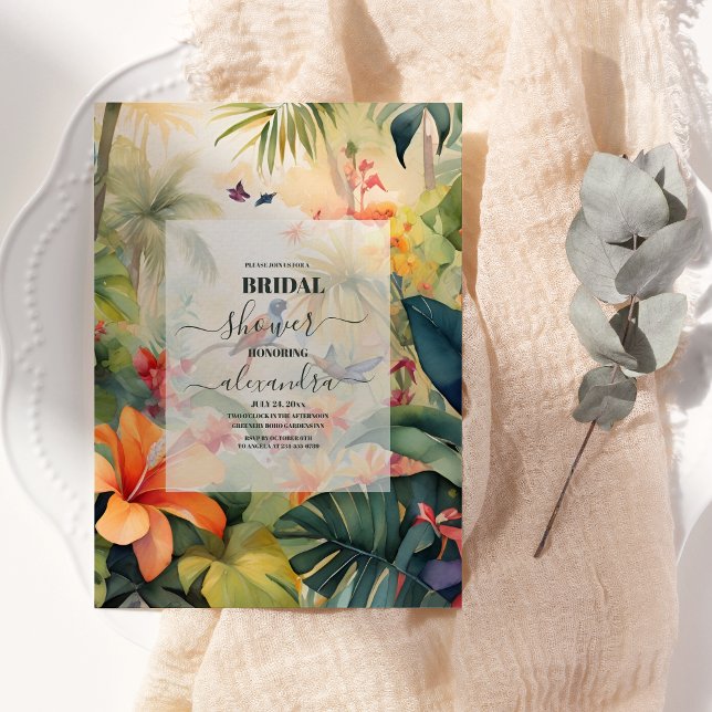 Invitación Palm Trees Tropicales Ducha Bridal (Subido por el creador)