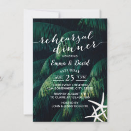 Invitación Palm tropical deja ensayo Boda estelar
