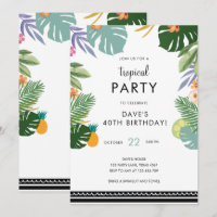 Palm tropical Fiesta Luau Adulto hawaiano cumpleañ