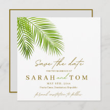 Palm tropical Guardar la fecha