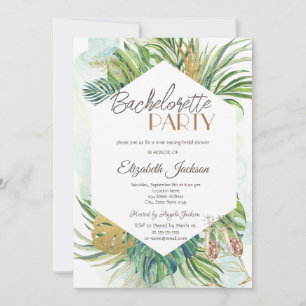 Invitación Palm Tropical Sale Bachelorette de Verano