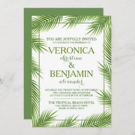 Invitación Palm Tropical Sale Boda Playa
