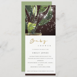 INVITACIÓN PALM TROPICAL STARRY MASON JAR LUCES BABY SHOWER