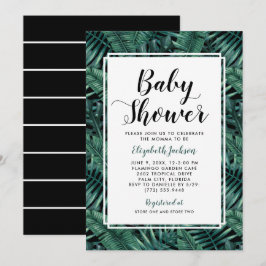 Invitación Palm tropical verde moderno deja Baby Shower