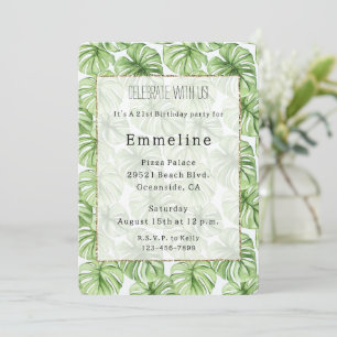 Invitación Palm Verde Tropical Sale Cumpleaños