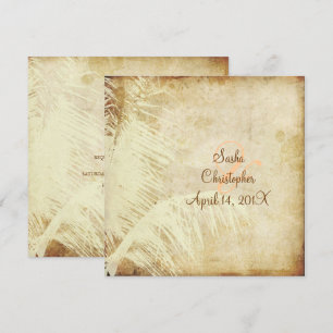 INVITACIÓN PALMA DE VENTAJA/FUENTES DE PARCHMENT/DIY PALM/FAU