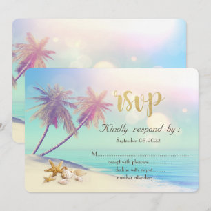Invitación Palmas Beach Caracoles RSVP
