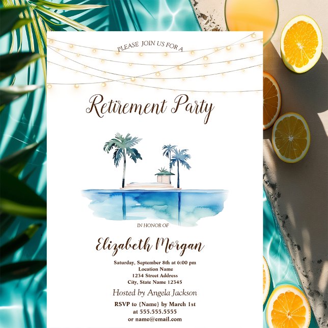 Invitación Palmas,Casa de Playa,Luces de Cadenas Fiesta de Ju (Subido por el creador)