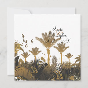 Invitación Palmas de época PixDezine