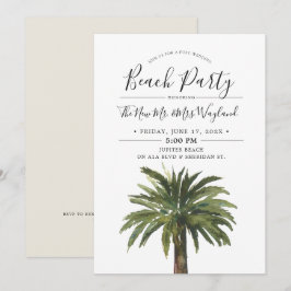 Invitación Palmas Polvorientas | Fiesta de Playa Post Boda en