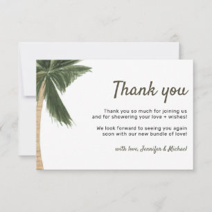 Invitación Palmera Bohemio Neutro al Género Gracias