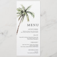 Palmera Tropical | Menú Serif de Boda Minimalista