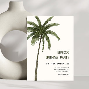 Invitación Palmera tropical minimalista