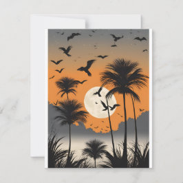 Invitación Palmeras brillantes - Spooky - Blank Notecard