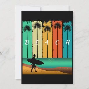 INVITACIÓN PALMERAS DE SURFISTA DE PLAYA ANTIGUA