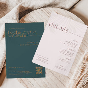 Invitación Palmeras minimales modernas   Bachelorette Weekend