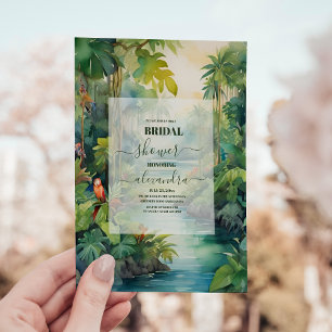 Invitación Palmeras Tropicales de Agua Ducha Boho Bridal
