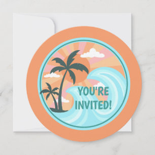 Invitación Palmeras Tropicales de las Islas Hawái