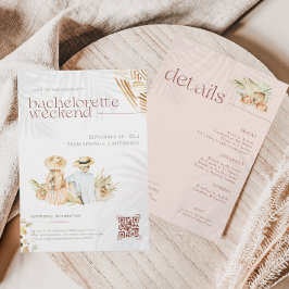 Invitación Palmeras Tropicales de Playa | Bachelorette Weeken