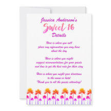 Palmeras Tropicales Dulces Dieciséis DETALLES