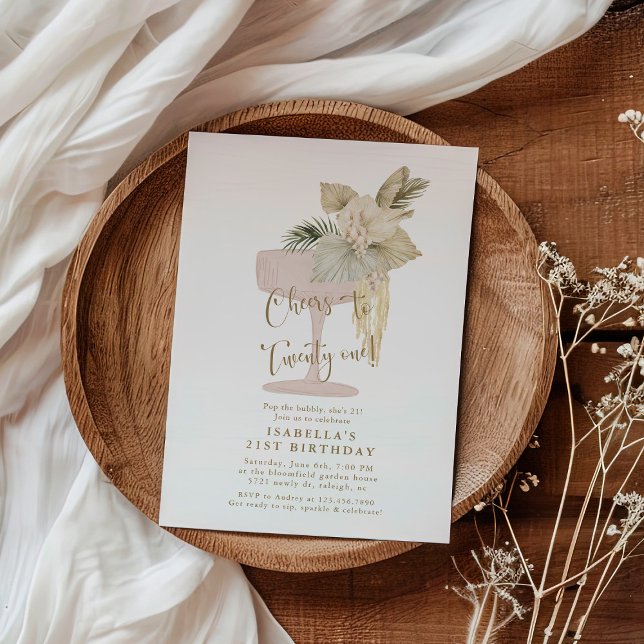 Invitación Palmeras y Prosecco vitorean a los 21 cumpleaños (Subido por el creador)