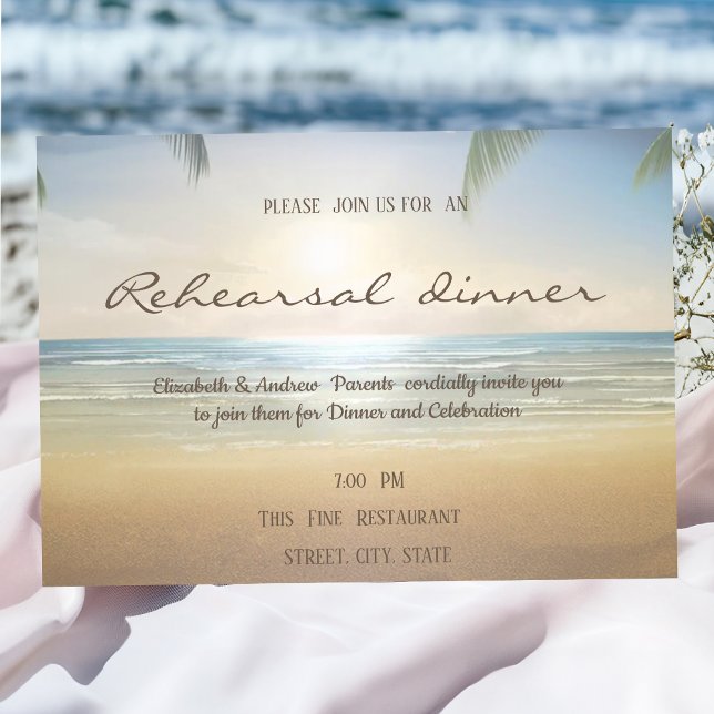 Invitación Palms Sunset Beach Rehearner Dinner (Subido por el creador)