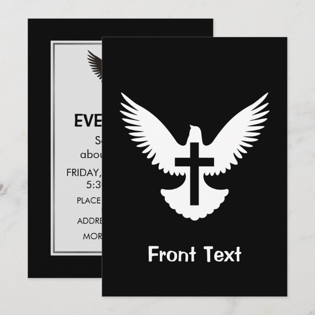 Invitación Palo con cruz (Anverso / Reverso)