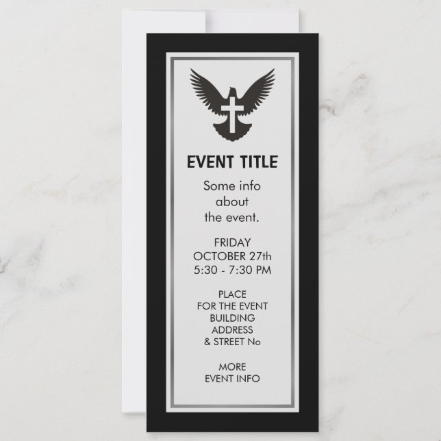 Invitación Palo con cruz (Reverso)