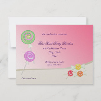 Invitación Palo dulce Mitzvah del caramelo