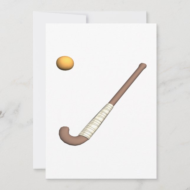 Invitación Palo y bola de hockey sobre terreno (Anverso)