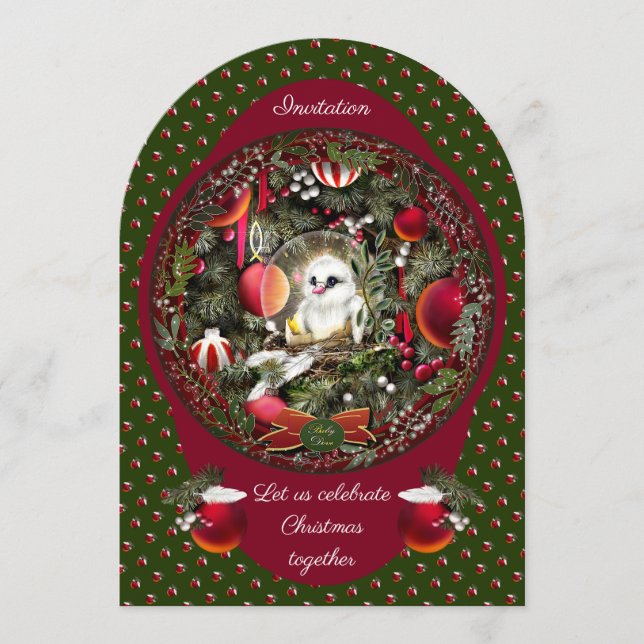 Invitación Paloma bebé (Anverso)