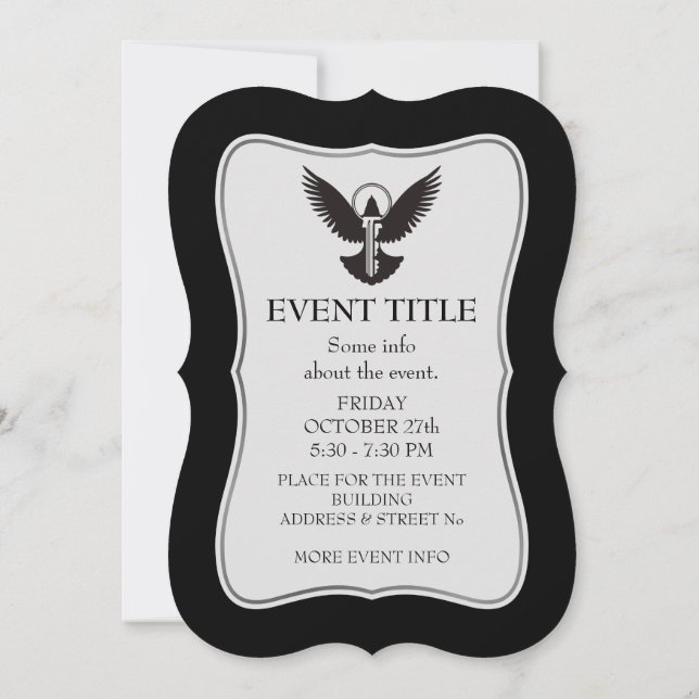 Invitación Paloma con llave (Reverso)