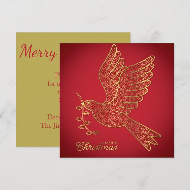 Invitación Paloma lucis (Anverso / Reverso)