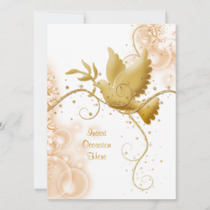 Invitación Paloma n remolinos boda católica