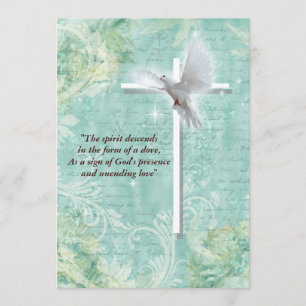 Invitación Paloma religiosa de la confirmación