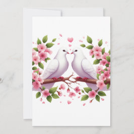 Invitación Palomas blancas boda