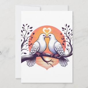 Invitación Palomas blancas boda