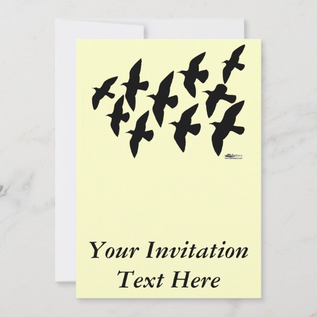 Invitación Palomas de vuelo volador (Anverso)