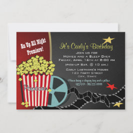 Invitación Palomitas de maíz y una película durmiendo