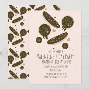 Invitación Palos de donut de pastel Eclair para fiesta del dí