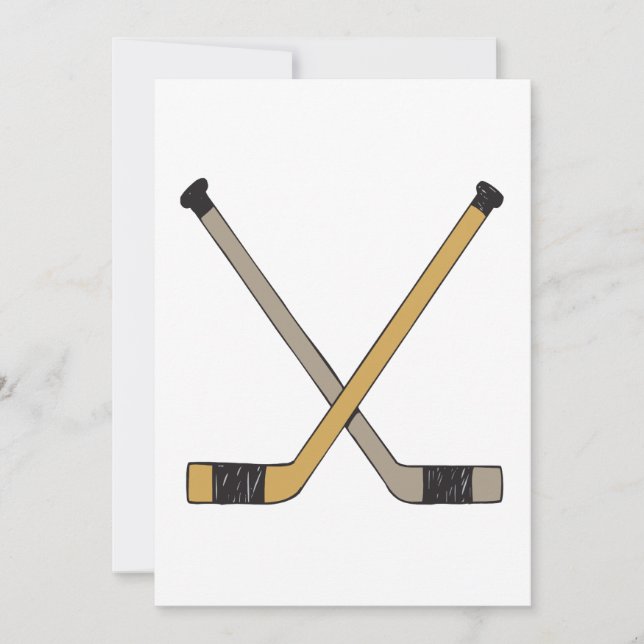 Invitación Palos de hockey (Anverso)