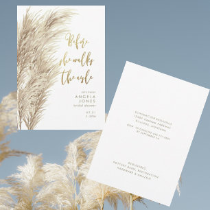 Invitación Pampas antes de caminar por la ducha de novias Ais