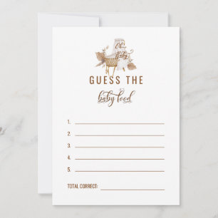 Invitación Pampas Baby Shower supongo que la comida para bebé