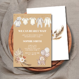 Invitación Pampas Boho Podemos Esperar A Baby Shower