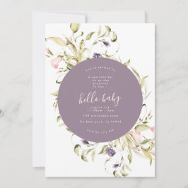 Invitación Pampas Boho Wildflower Botánico Hola Baby Shower