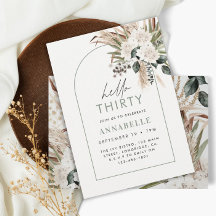 Pampas de cumpleaños pasto eucalipto sage moderno 